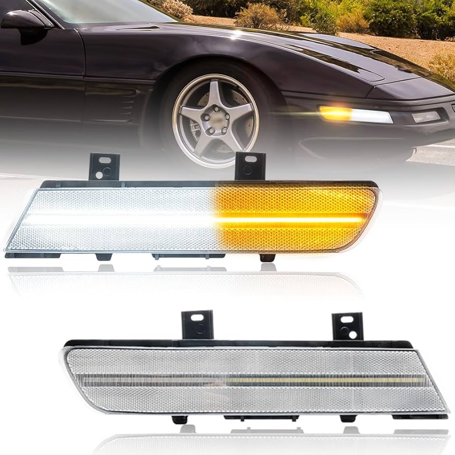 Amazon.com: NJSBYL Clear Lens Corvette C4 LED Front Side