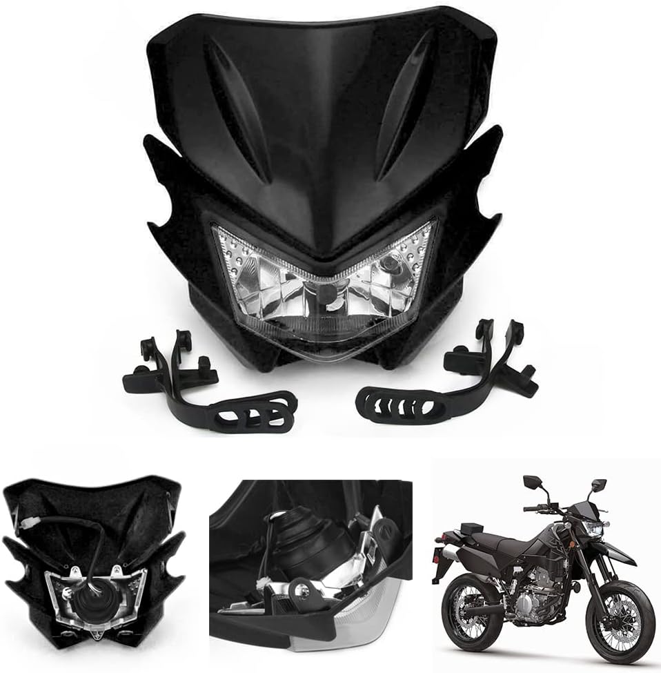 AnXin Dirt Bike LED Headlight,Motorcycle Head Light Universal for KLX300 KX250