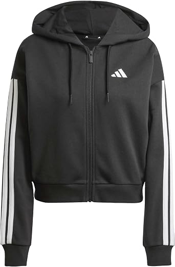 adidas Essentials 3-Stripes French Terry Full-Zip Hoodie
