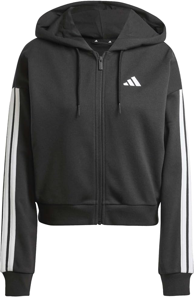 Adidas Damen Essentials 3-Stripes French Terry Full Zip Hoodie