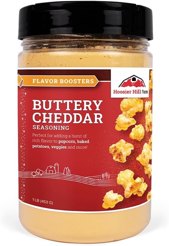 Hoosier Hill Farm Buttery Cheddar Seasoning, Flavor Boosters, 1LB (Pack of 1)