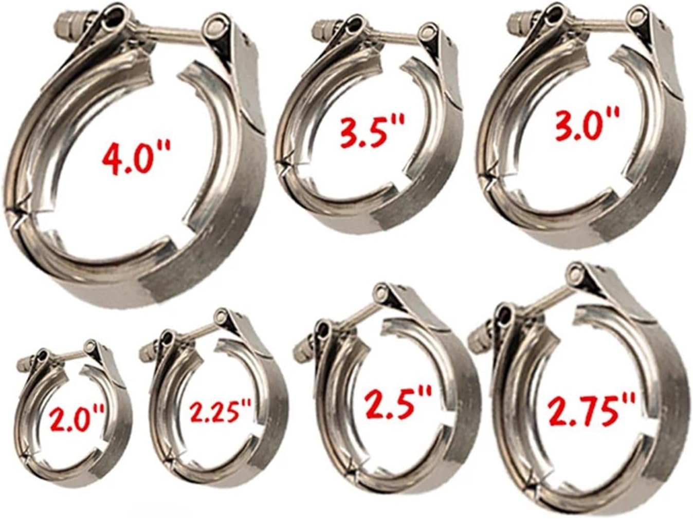 1.5" To 6.0" 304 Stainless Steel V Band Clamp, Rust Proof High Temperature Exhaust Lock(5.75 inch-166mm)