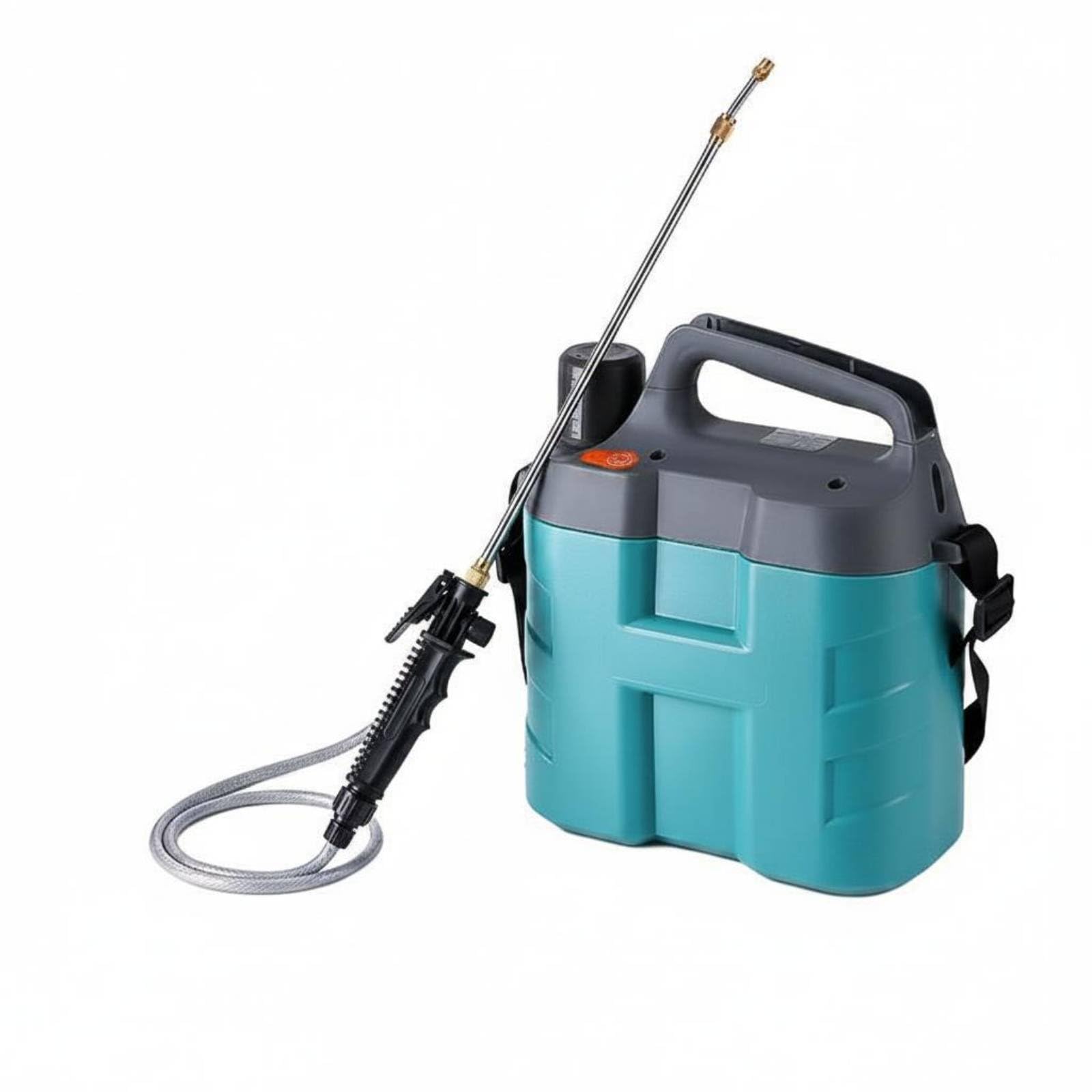 Gralara Spruzzatore Elettrico Tracolla Larga Pompa Irroratrice a Batteria Involucro Impermeabile Nebulizzatore da Giardino a Spalla per Giardinieri, Serra, 8L, Asta SS Corta