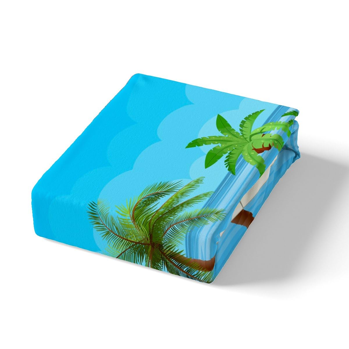 Loussiesd Ocean Comforter Cover Hawaiian Beach Tropical Leaves Bedding Set Camper Van Duvet Cover for Kids Boys Girls Microfiber Summer Holiday Vacation Bedspread Cover Super King - Image 4
