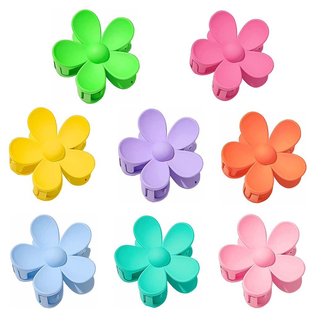 ALIMITOPIA Flower Hair Claw Clip Non Slip Matte Daisy Hairpin Barrette Headdress Bobby Pins Headwear Hair Jaw Clamp Clip Accessories for Women Girl