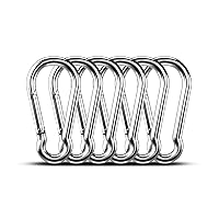 Vista 11 de Ganchos Mosquetón Pequeños, 10 piezas de 1.57 pulgadas Mosquetones Resistentes, Gancho de Resorte de Acero Inoxidable 304 Apto para Camping