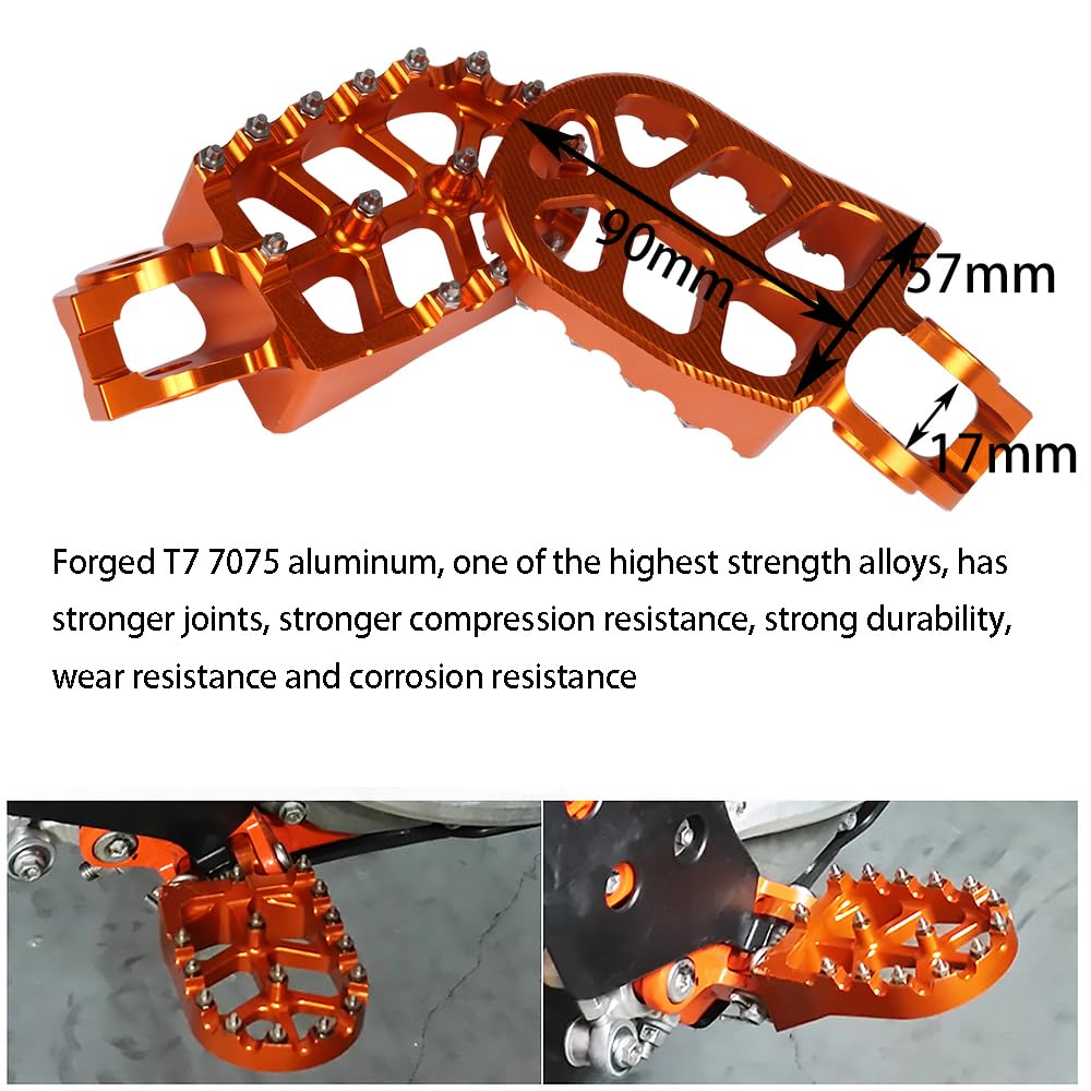 Motorrad Dirt Bike Fußrasten Fußstütze Pedale für KTM SX SXF EXC EXCF XC XCF XCW XCFW SMC 65 85 125 150 200 250 350 450 530 für Husqvarna