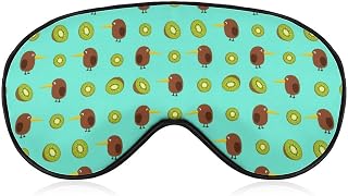 MEIKKO Sleeping Mask for Men & Women,Kiwi Birds Slices Block-Out Eye Mask for Sleep with Adjustable Strap, Night Eye Cover for Travel