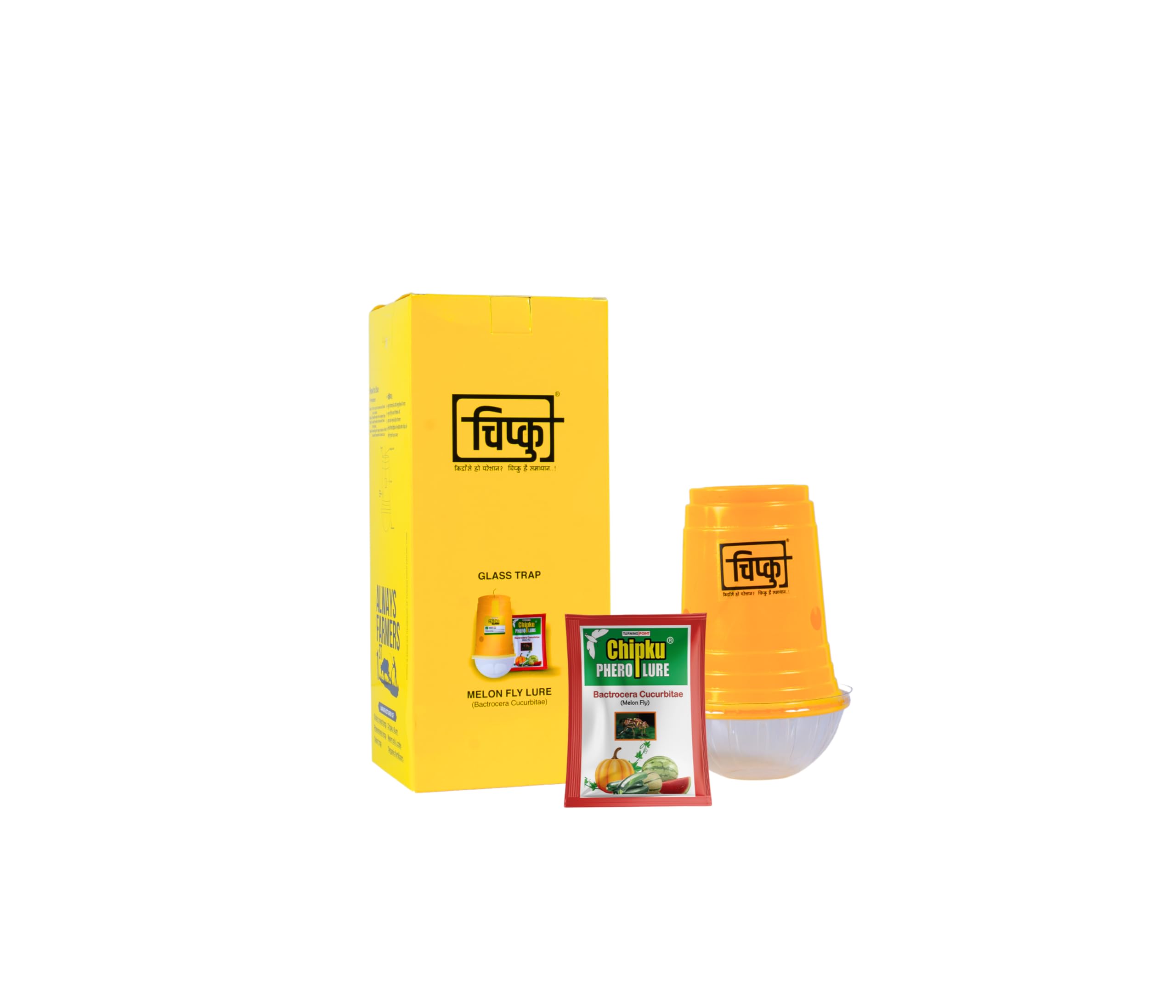 ECO Trap/IPM Trap/Glass/Melon Fly - Useful for Melon cucurbitae Bottle Guard All Vegetable -10 Pieces