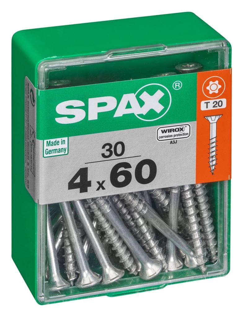SPAX T-Star Plus Universalschraube 4,0 x 60mm, Senkkopf, galvanisch verzinkt, gelb chromatiert