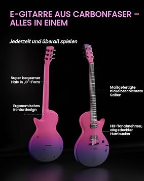 Enya Nova Go Sonic Smart Electric Guitar Carbon Fibre Purple