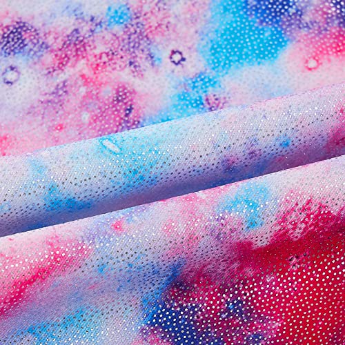Lovefairy Gymnastics Leotards School Season Gym Colorful Tie Dyed Sleeveless Shiny Ballet Outfits Stretch Soft Fabric For Dancing Class Ttrainning Tumbling Exercise 4-5T #TOP5