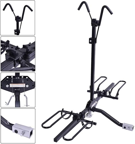 Miniatura 5 de Black Series 2 - Soporte de enganche plegable para bicicletas, compatible con receptores de enganche de 1-14" y 2"