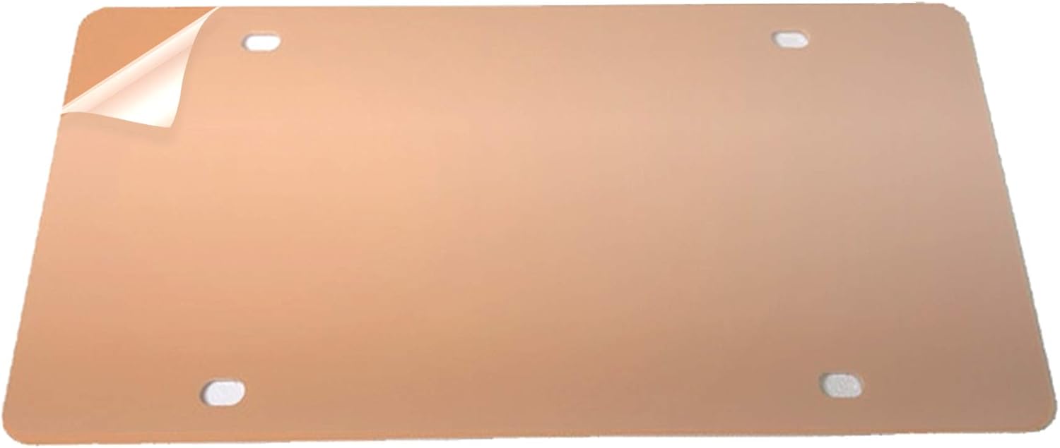 12 Pack Blank License Plate Cover or Protector 4 Hole Clear Acrylic Laser Cut 12" x 6" DIY Personalization Customizable Unique Different Compatible with Most Vehicles by Marketing Holders