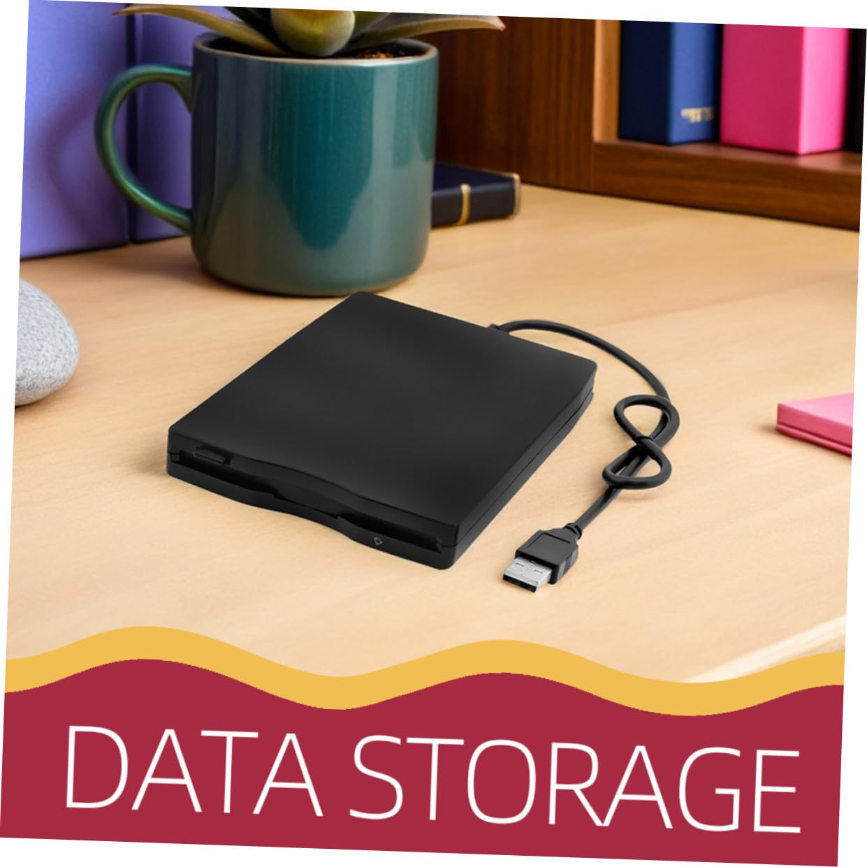 Lettore di Floppy Disk Esterno USB 2.0 1,44 Megabyte Nero | Dati su Interfaccia USB 2.0, Design Compatto in Plastica, Compatibile con Molti Sistemi Operativi