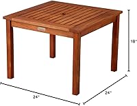 Vista 3 de Mesa auxiliar de madera para exteriores, mesa auxiliar, muebles de piscina (acabado natural)