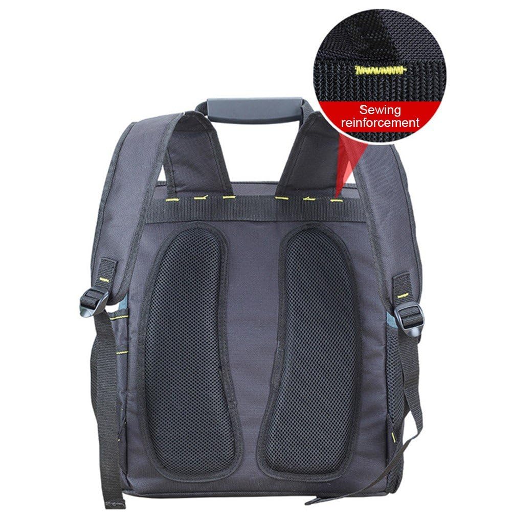Borsa per Attrezzi per Elettricista Oxford, Borsa per Attrezzi Multitasche Zaino Lavoro con Cintura Regolabile per Riparatore Idraulico Elettricista