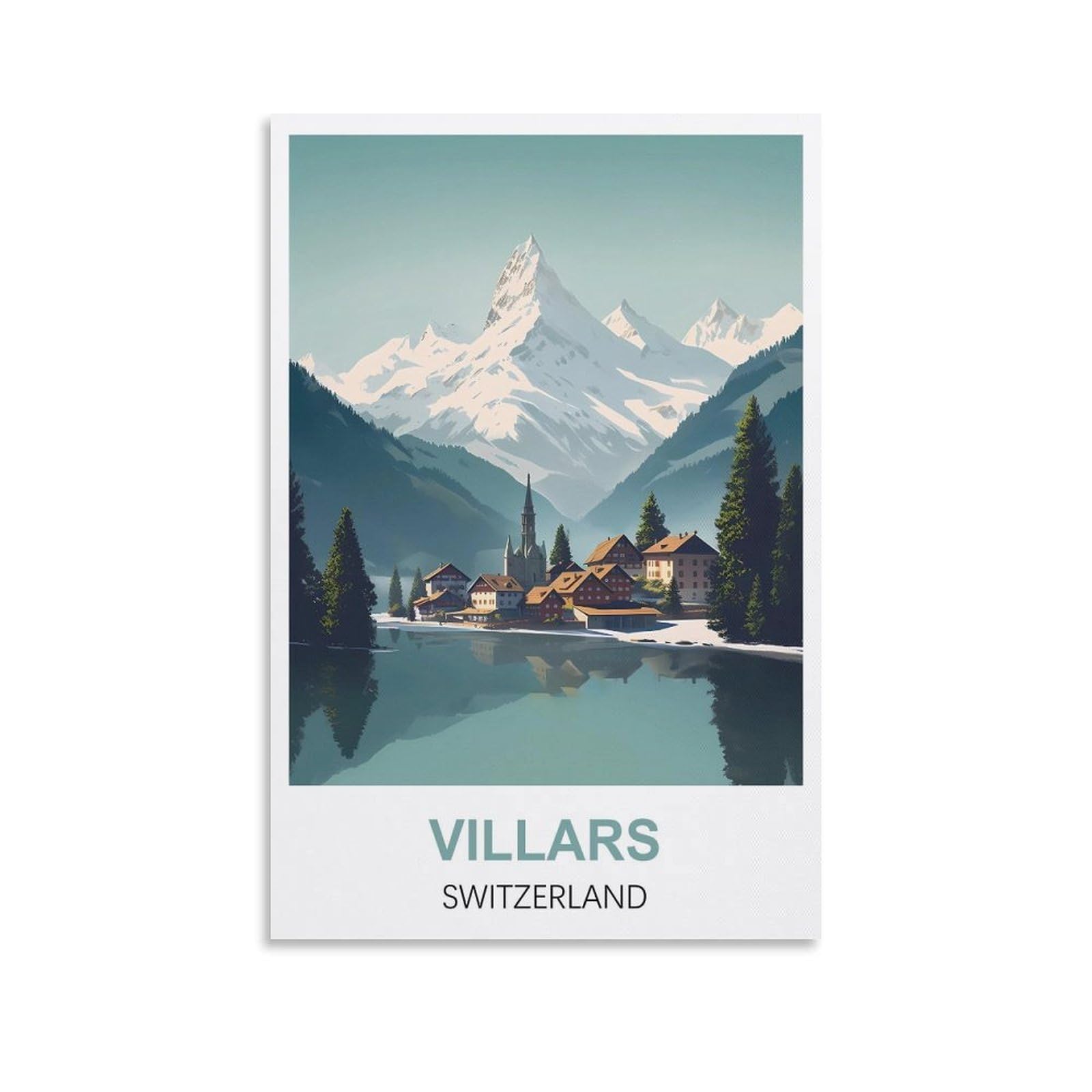 Nprzm A414 Metal Tin Sign Villars Switzerland For Home Bar Pub Kitchen Garage Restaurant Wall Deocr Plaque Signs 15X30cm