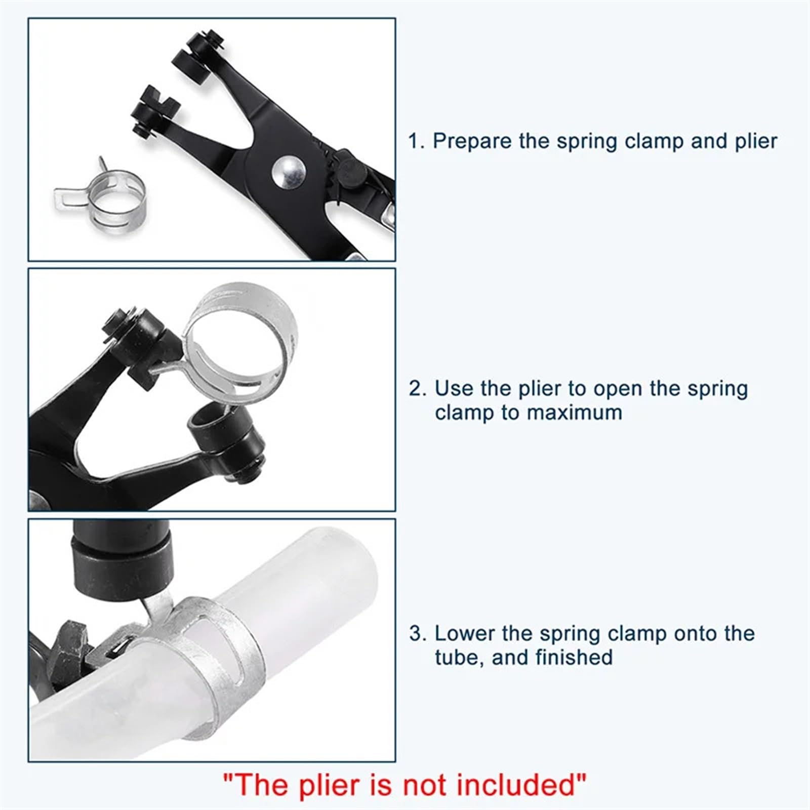 Abrazaderas De Manguera 440 Uds Abrazadera de Manguera de Resorte 6-20mm acción Combustible/Manguera de vacío de Silicona Abrazadera de Tubo de Baja presión Clip de Aire Kits Surtidos