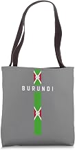 Vertical Burundi Flag with text “BURUNDI” in capital letters Tote Bag