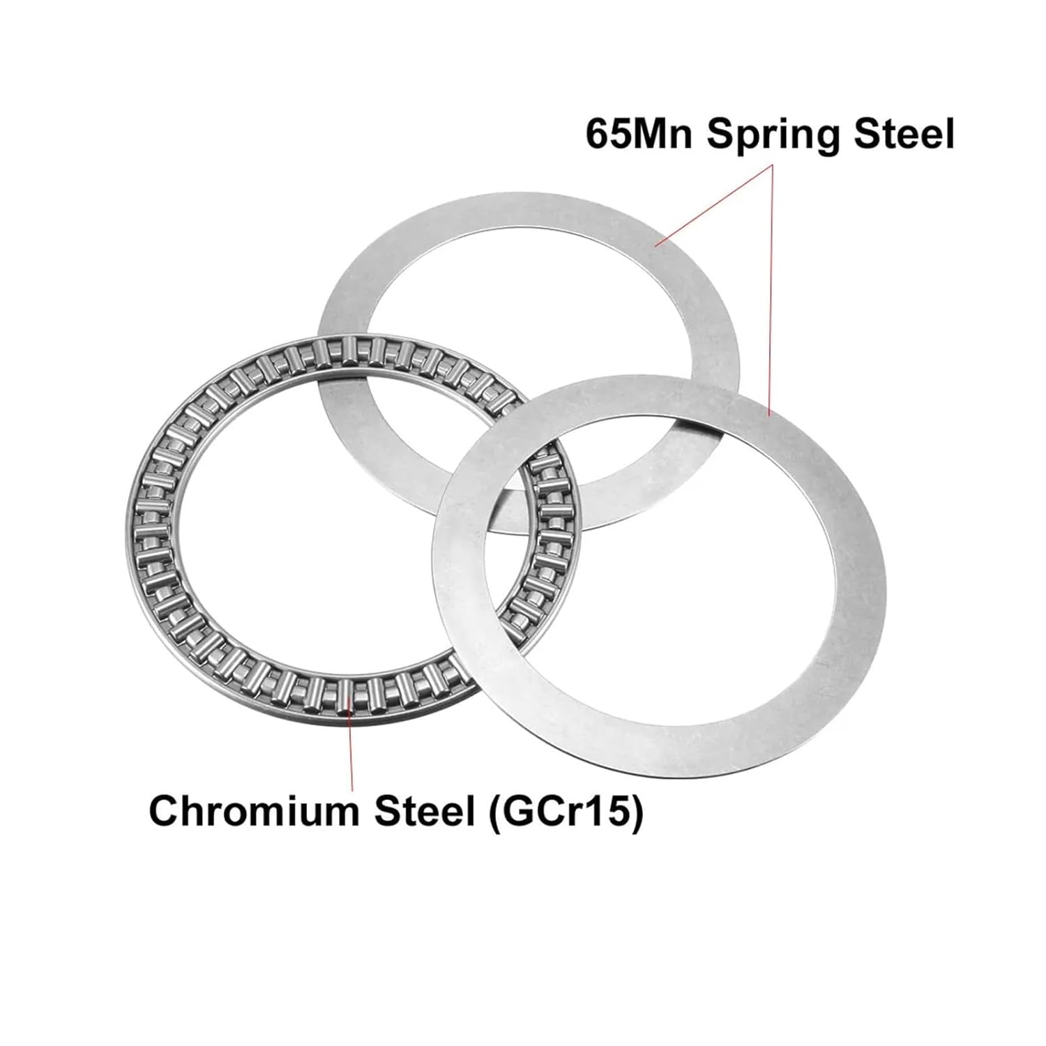 LESANGBAIHUODIAN ベアリングワッシャー付き針状ころスラストベアリング 1 個に適合 AXK + 2AS 8mm-80