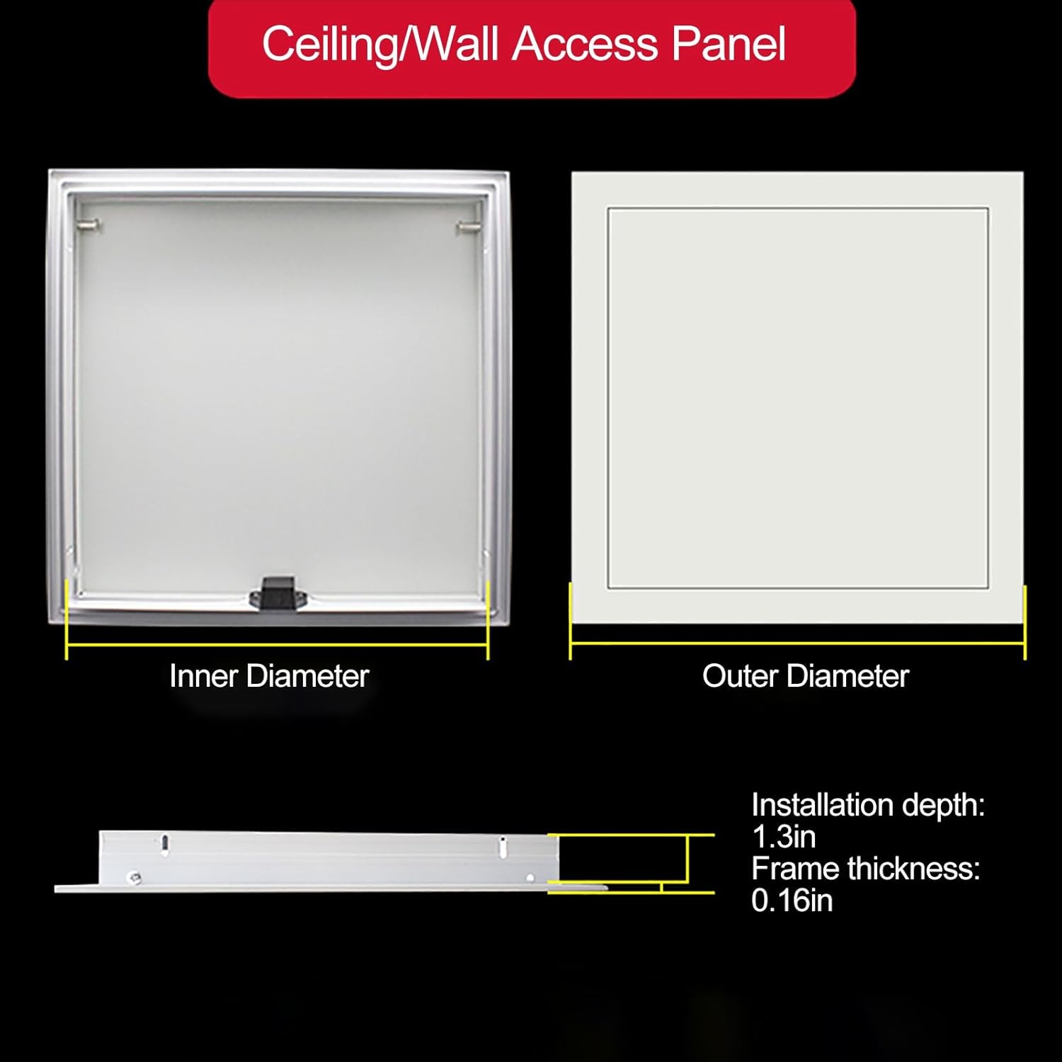 Decorative Attic Access Door Wall Ceiling Access Panel Aluminum Access Panel Door for Outdoor Kitchen Recessed Access Hatch Cover 10" 12" 16" 20" 22" 24" Width Service Shaft Inspection Hatch(24"x30")