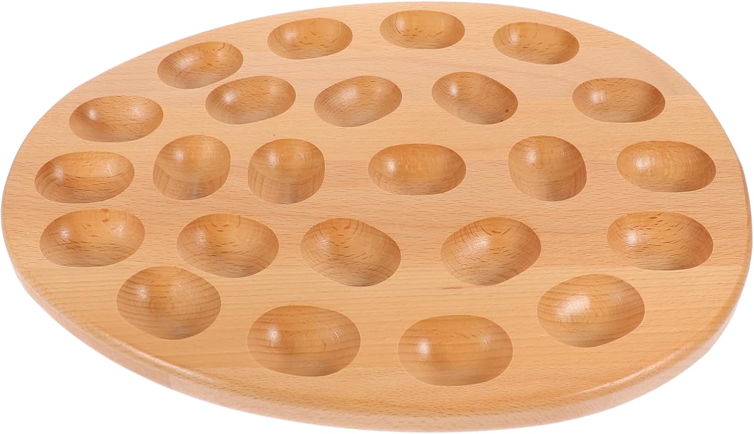 SECFOU Deviled Egg Platter Tray with Compartments Serving Holder for Egg Storage Protective Container for Parties and Family Gatherings Versatile Kitchen Accessory