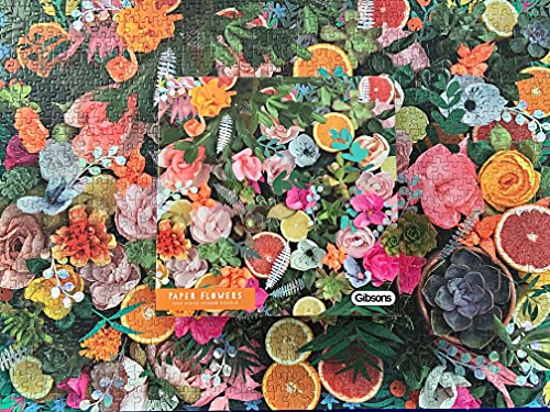Paper Flowers 1000 Piece Jigsaw Puzzle | Sustainable Puzzle For Adults | Premium 100% Recycled Board | Great Gift For Adults | Gibsons Games #TOP2