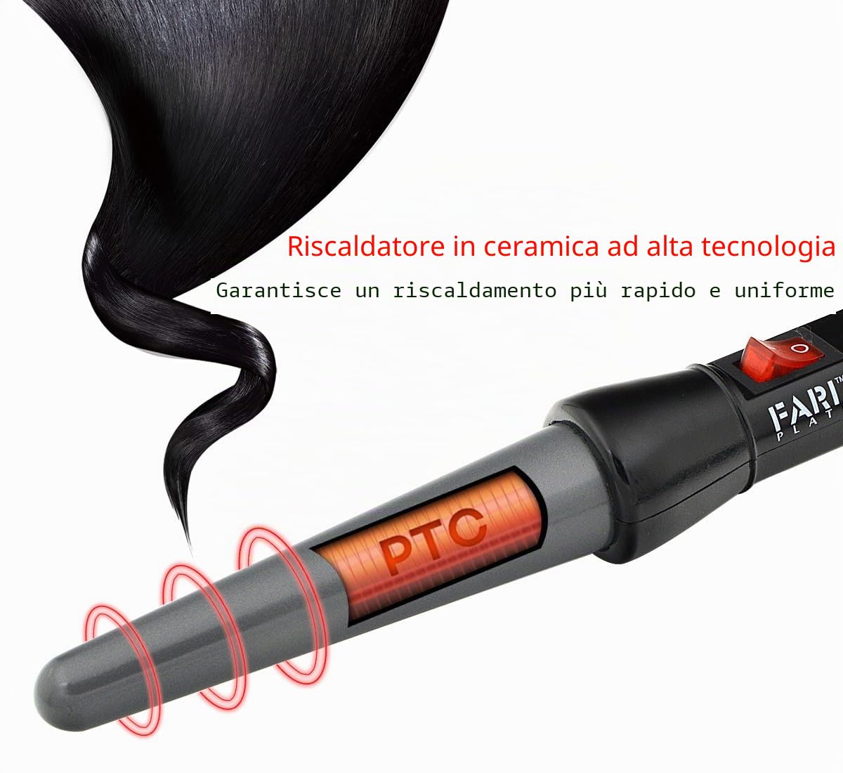FARI Ferro arricciacapelli da viaggio e mini piastra lisciante 2 in 1, set di ferri arricciacapelli e piastra per capelli, resistente al calore e custodia da viaggio inclusi
