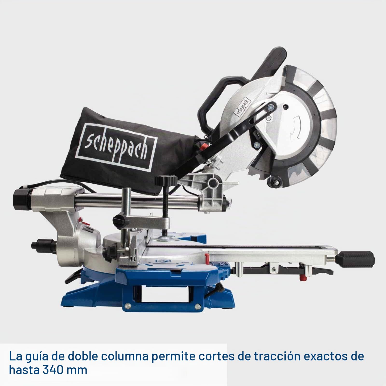 Sierra ingletadora SCHEPPACH HM216SPX (210 mm - 2000 W) + 2 hojas de carburo (24 dientes y 48 dientes)