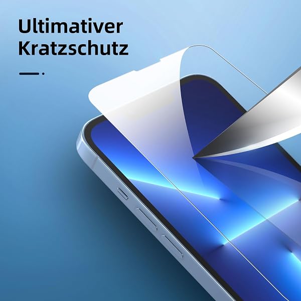 NEW'C 3x für iPhone 13 Pro für Panzerglas (6,1 Zoll) und 3x Kamera Panzer Schutz Glas Kameraschutz für iPhone 13 Pro (6,1 Zoll)+ Staubschutzstöpsel - extrem widerstandsfähig - 9H-Härteglas folie 13 Pro 6,1 Zoll - 4