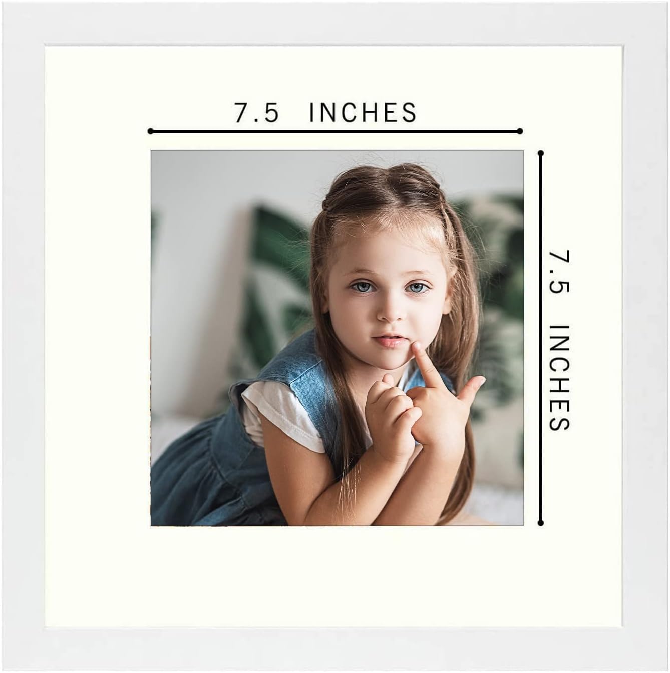 Frametory 12x12 inch Picture Frame Set of 2, Display 8x8 Photo with Ivory Color Mat - Easel Stand, Wall Mounting (White, 12x12, 2-Pack)