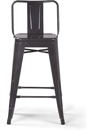 Miniatura 106 de SIMPLIHOME Rayne - Taburetes de encimera (juego de 2) – asientos de cocina de metal de 24 pulgadas de altura de asiento en blanco, asientos