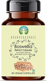 Boswellia Serrata Extract 500mg - 60 Vegetarian Capsules|Indian Frankincense | All Natural | 100% Vegan | Gluten-Free