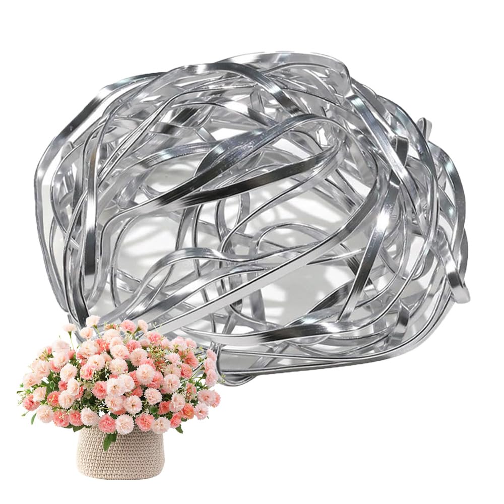鶴の巣花留 生け花ツール 花 アレンジ 補助具 花留め 生け花 剣山 けんざん 生け花 剣山 生け花 生け花 花器 花留め 花飾り 変形可能 繰り返し利用可能 DIY素材 花瓶 フラワーバスケット フラワーアレンジメント 固定用(シルバー)