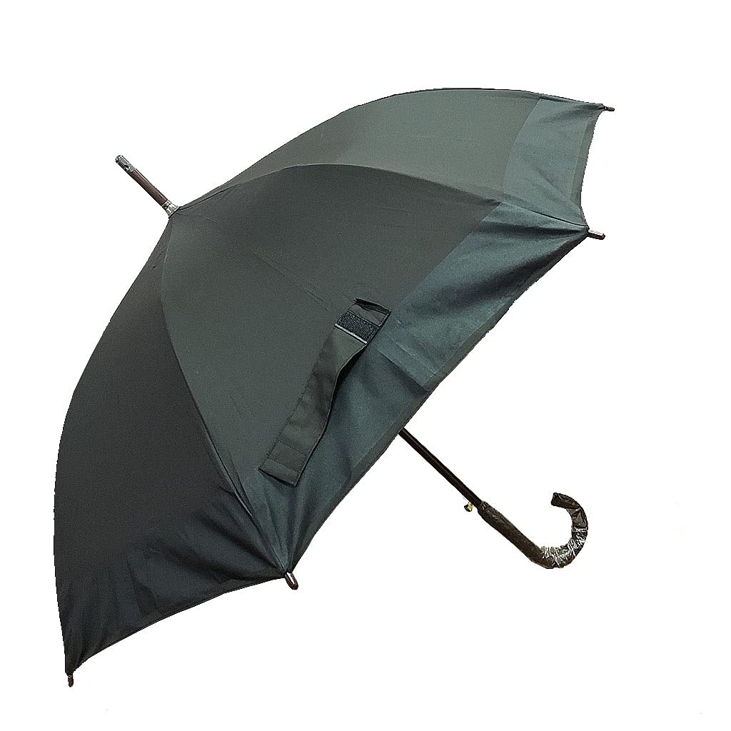 San Black Long Poignée Parapluie De Pluie, Parapluie De Soleil Parapluie À Long Manche en Bois, Parapluie À Vent Anti-Ultraviolet De Style Japonais, Unisexe
