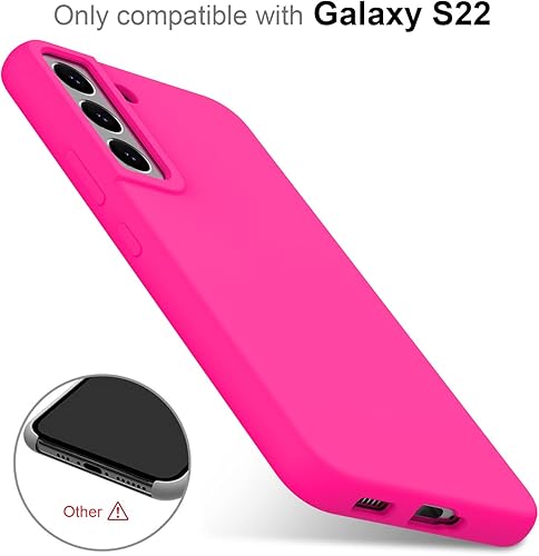 Miniatura 5 de DEENAKIN Funda de silicona para Samsung Galaxy S22, suave y sedosa con forro de microfibra suave, funda protectora delgada para Samsung Galaxy S22,