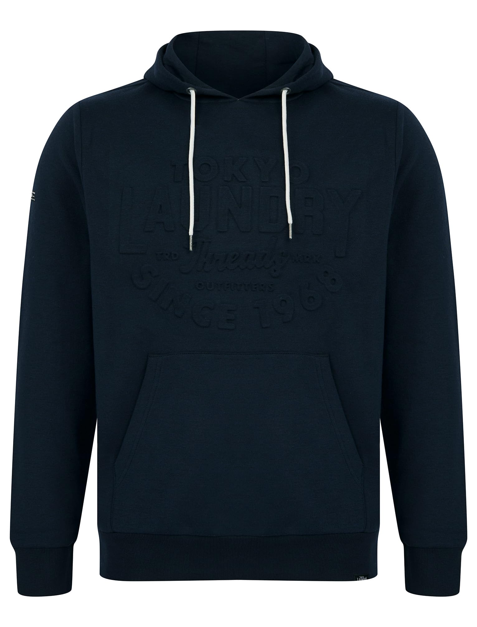 Tokyo Laundry Men's Tides Embossed Motif Brushback Fleece Pullover Hooded