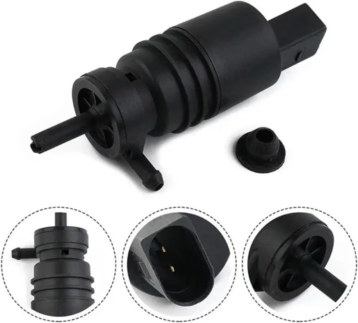 Windscreen Cleaning Pump for 1J5955651 1K5955651 1T0955651 Replacement Car Windscreen Washer Pump Auto Windshield Water Pump Compatible