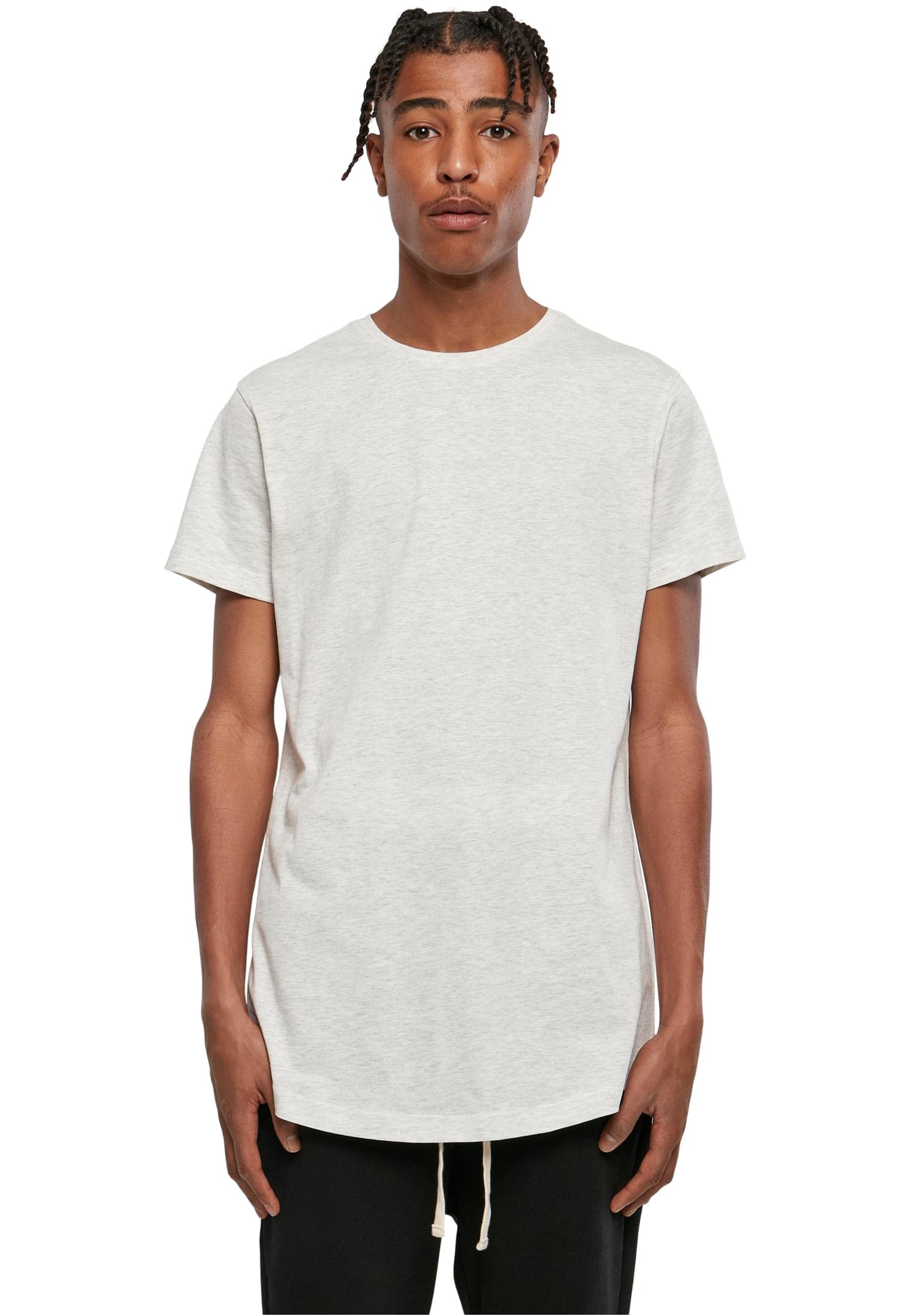 Urban Classics - Shaped Long Lightgrey - T-Shirt Grey Large