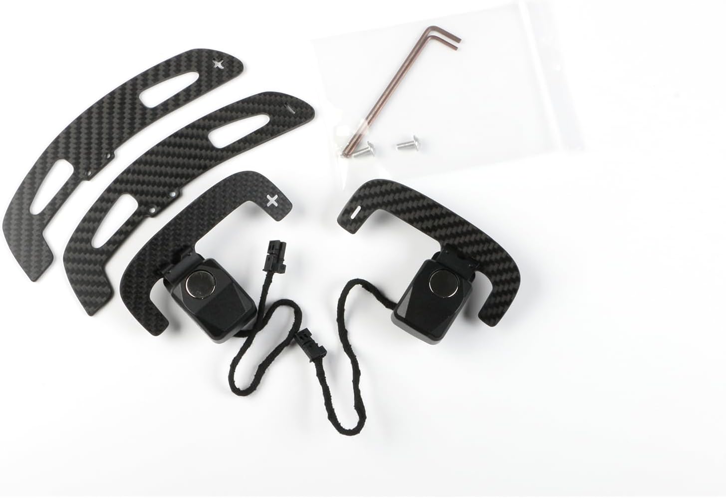 Car Inner Steering Wheel Paddle Shifter Extension for Mercedes Benz E CLS S Class AMG 2021-2024 Carbon Fiber