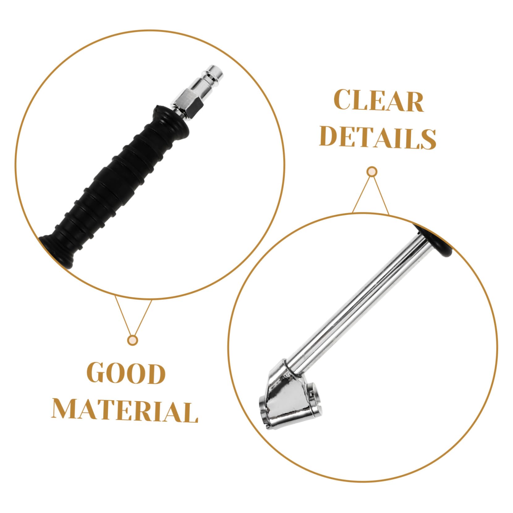 SOLUSTRE 5pièces Tuyau De Gonflage Pneumatique Avec Embout Pour Voiture Manomètre Intégré Pour Mesure Précise De Pression Pneus Outil Pratique Pour Gonfler Pneus De Véhicules