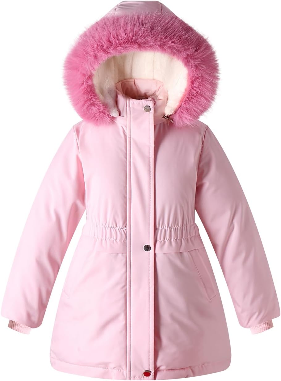 Girl Winter Coat Kids Fleece Puffer Jackets Toddler Heavyweight Parka