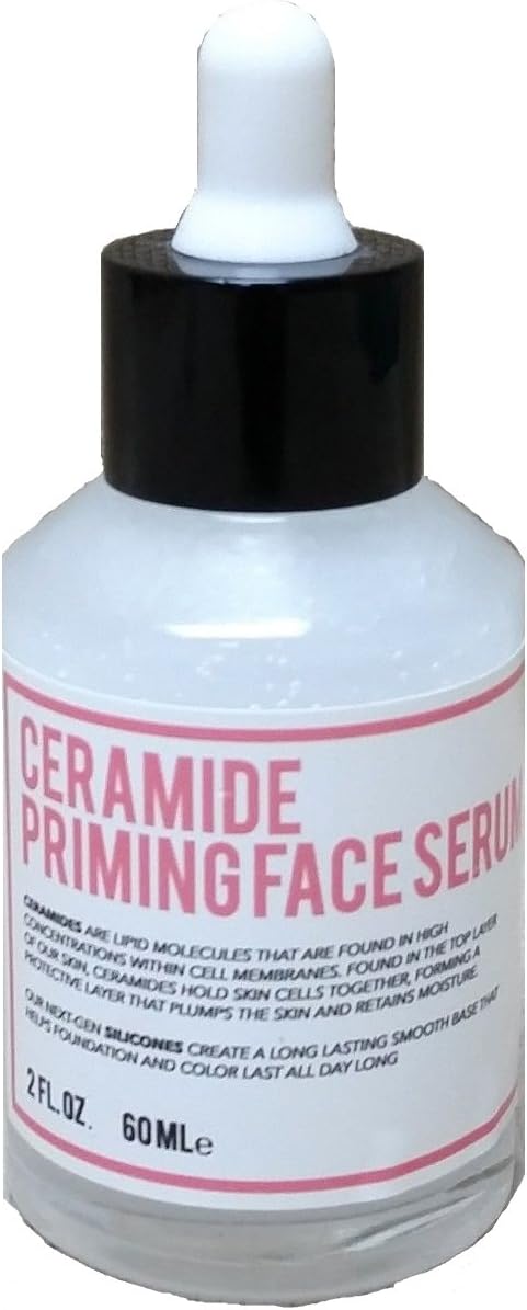 Ceramide Priming Face Serum - Botanical Based Skincare - Creates a long lasting smooth base that helps foundation and color last all day long