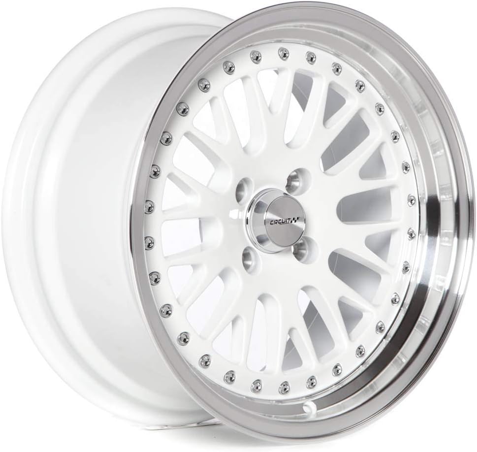 Circuit Performance CP21 16x8 White Wheel 4×100 [+25mm] compatible with Honda Civic EK EG, Acura Integra, BMW E30, Mazda Miata