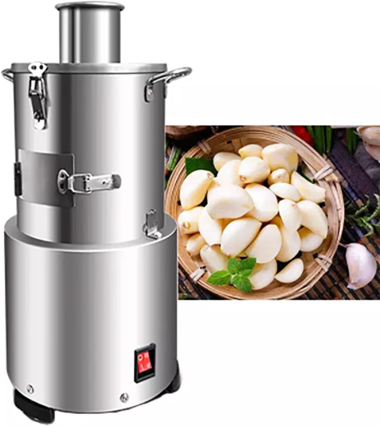 Commercial Garlic Peeling Machine, 200W Electric Garlic Peeler, 30 Kg/H Garlic Separating Machine, Peeled Fast and Labor-Saving, for Hotel, Restaurant, Barbecue