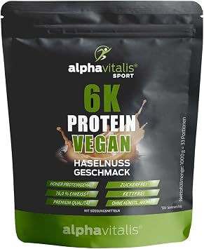 Vegan Protein Powder Hazelnut   1000 g Vegetable Creamy Protein Shake