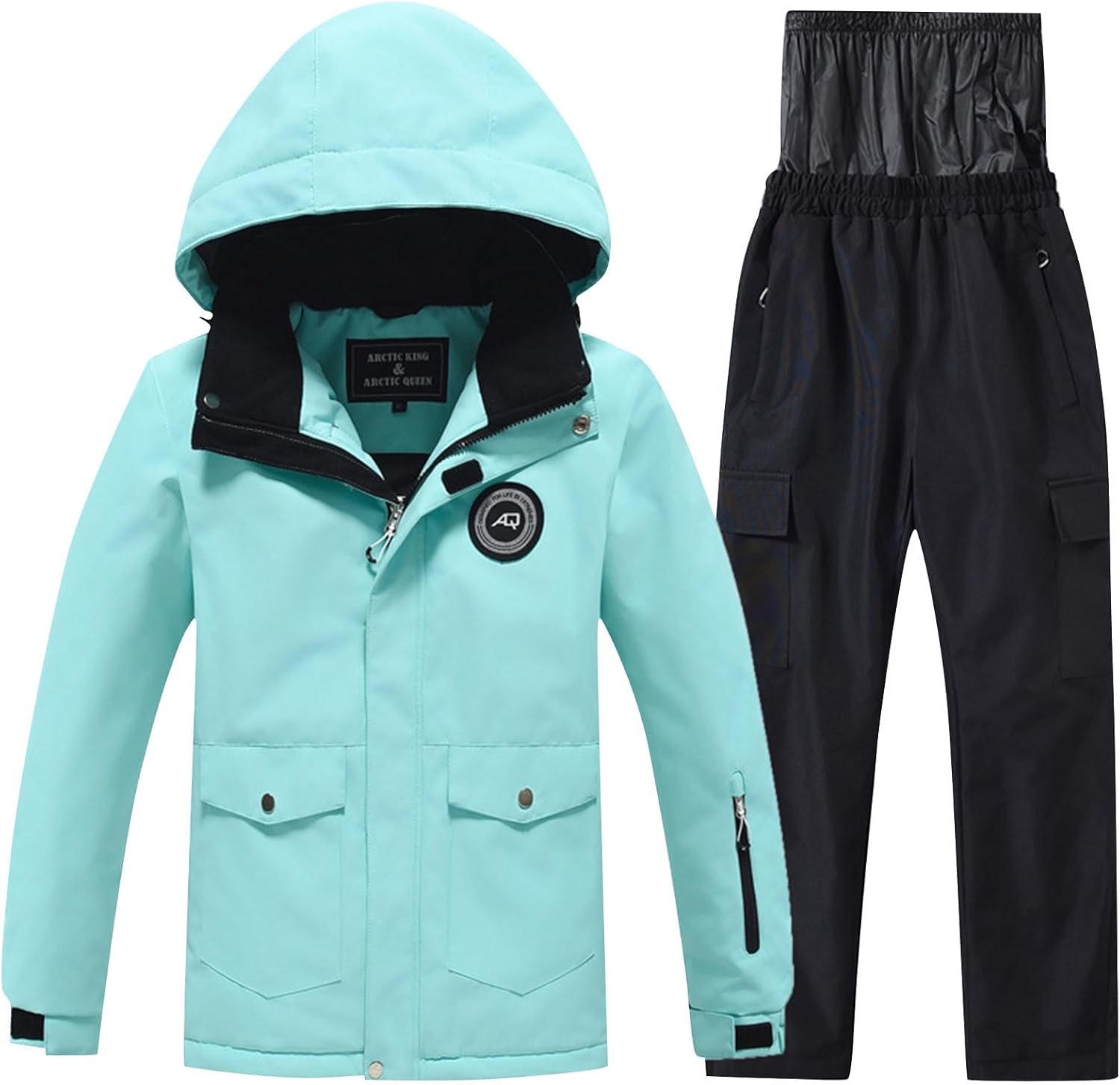 Kids Snowsuit Waterproof Ski Jacket and Pants Sets Boys Girls Snowboarding Snow Suits Winter Outfits 3-12 Years