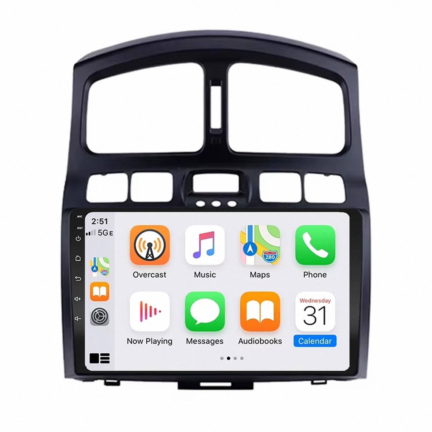 Autoradio 2 Din Bluetooth per Hyundai Classic Santa Fe 1 2000-2004 Bluetooth, Ips Touchscreen Radio con Siri/Vocale/Gps Navigazione/Musica Online/Mirror Link, 4 Nucleo 2G+32G