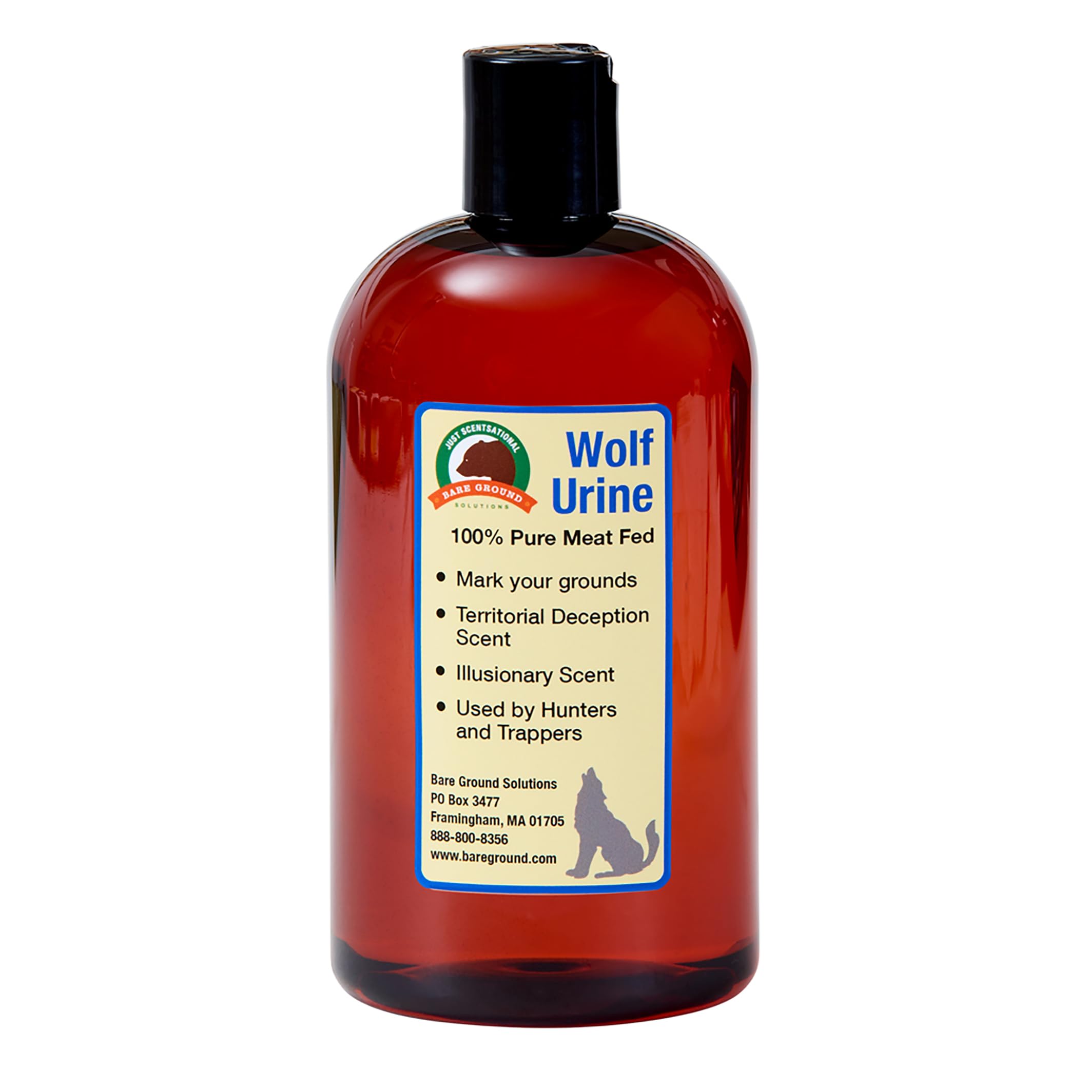 Just Scentsational WU-16 Wolf Urine for Gardens, Hunters, and Trappers, 16 oz